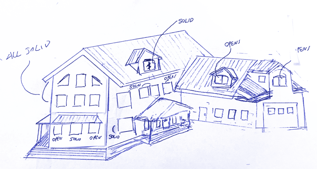 House Blueprints Made Online - Sketch Provided by Homeowner for Custom Residential Design"