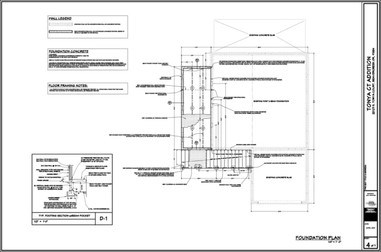 Structural CAD Drafting Services for the Poindexter Home Addition