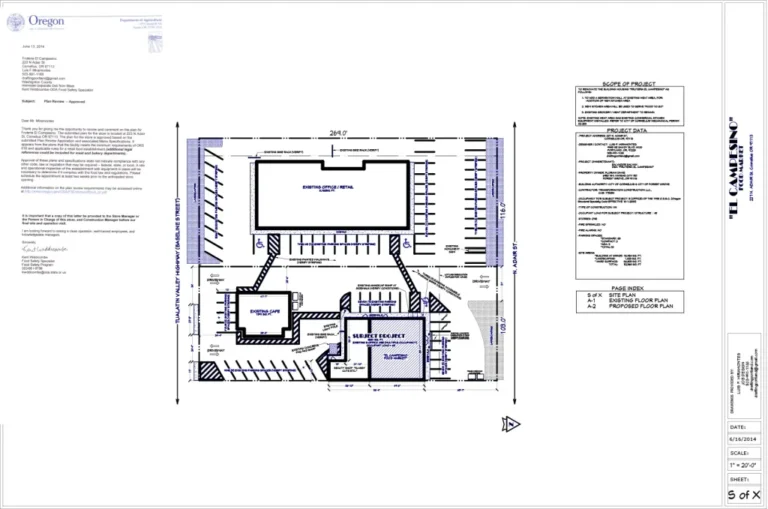 Online Drafting Service for El Campesino Food Market, Cornelius, Oregon, 2014.