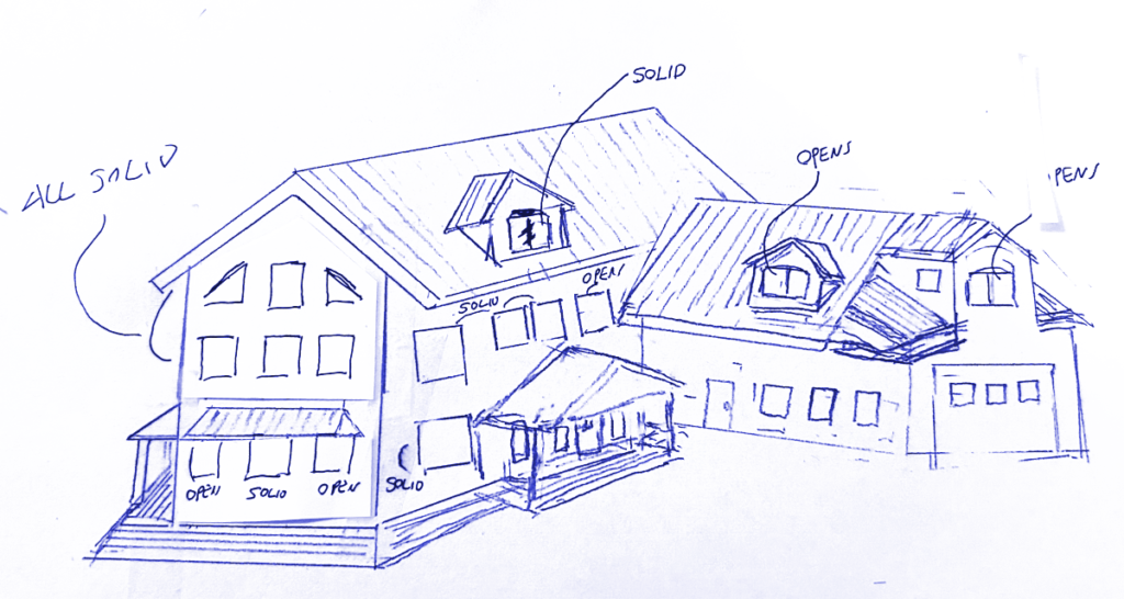 House Blueprints Made Online - Sketch Provided by Homeowner for Custom Residential Design"