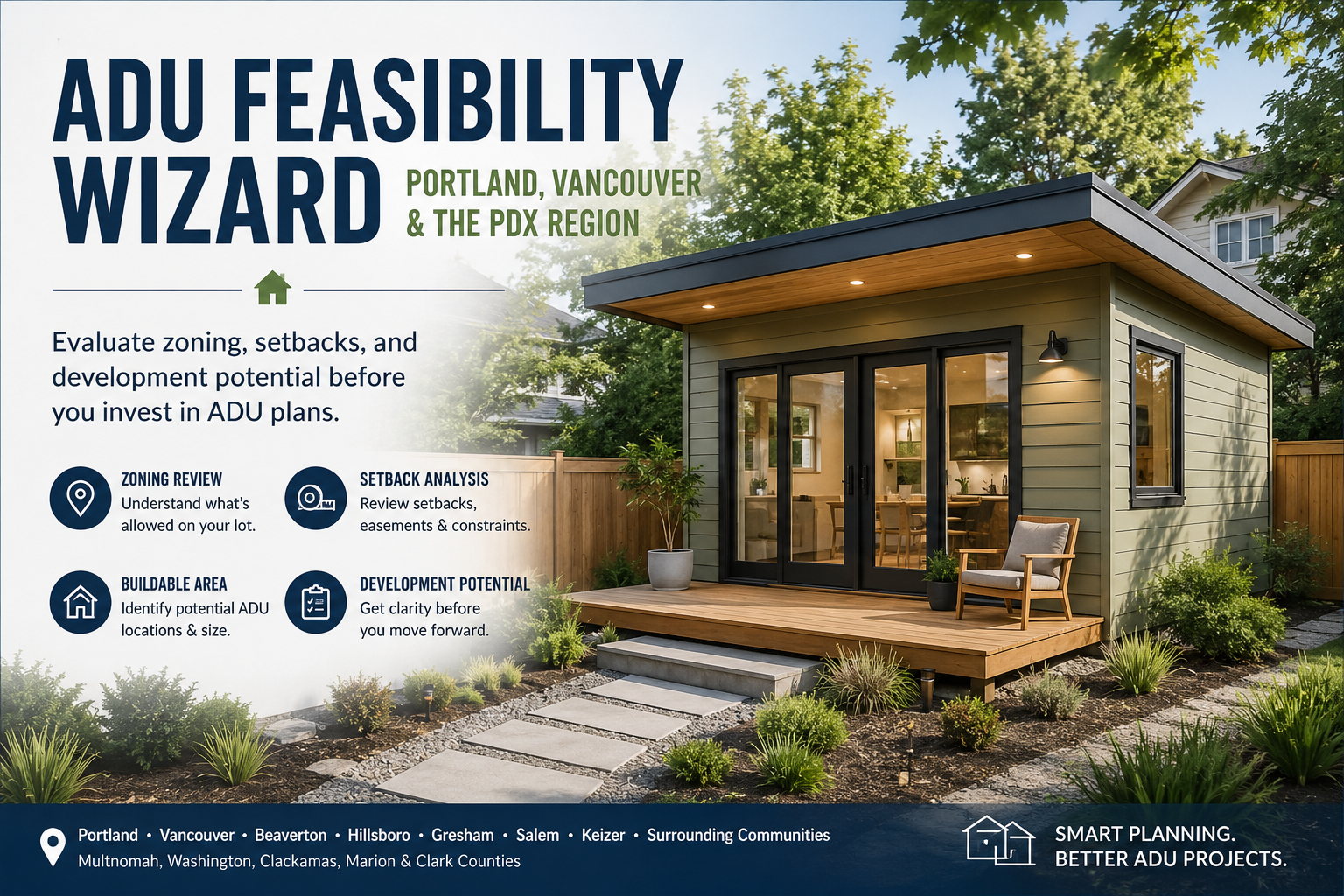 ADU feasibility study Portland Vancouver PDX